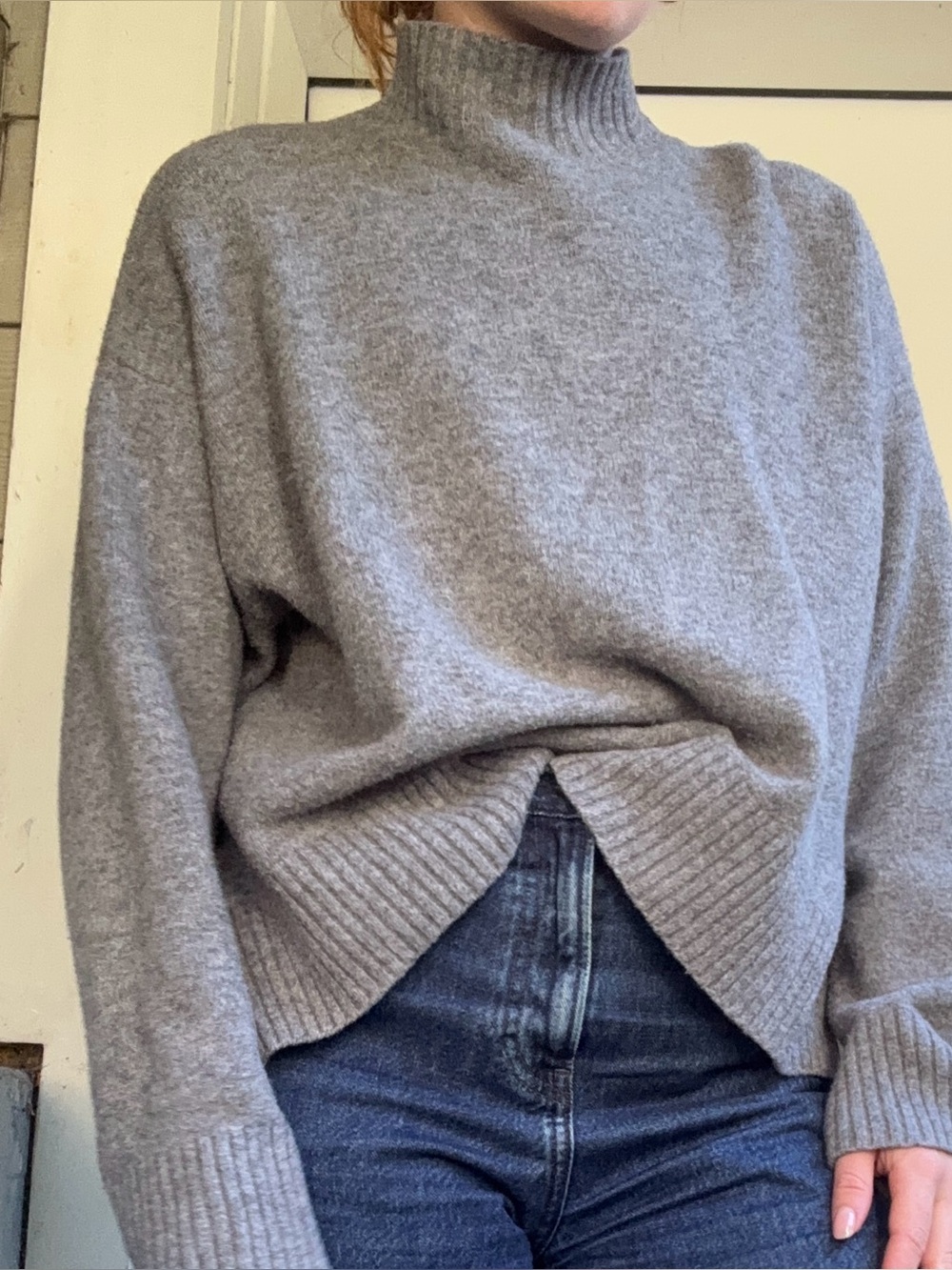 Grey Wool Turtleneck